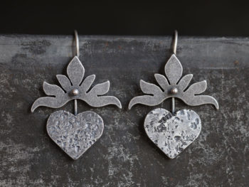 Twilight Luxe | Hope Collection | Sterling Silver Sacred Heart Earrings