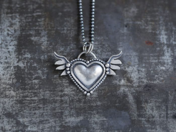 Twilight Luxe | Hope Collection | Sterling Silver Winged Heart Necklace