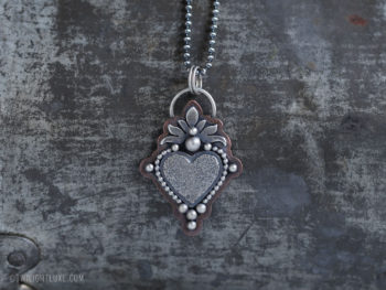 Twilight Luxe | Hope Collection | Sterling Silver & Copper Sacred Heart Necklace