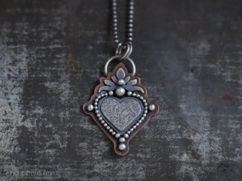 Twilight Luxe | Hope Collection | Sterling Silver & Copper Sacred Heart Necklace