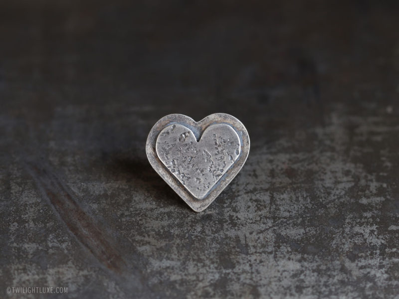 Twilight Luxe | Hope Collection | Sterling Silver Heart Pin