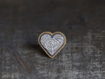 Twilight Luxe | Hope Collection | Sterling Silver & Brass Heart Pin