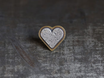 Twilight Luxe | Hope Collection | Sterling Silver & Brass Heart Pin