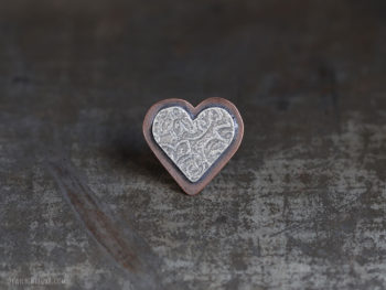 Twilight Luxe | Hope Collection | Sterling Silver & Copper Heart Pin