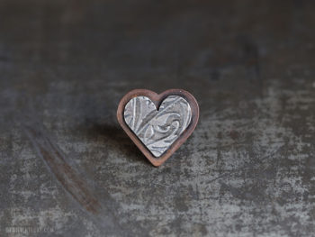 Twilight Luxe | Hope Collection | Sterling Silver & Copper Heart Pin