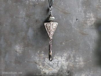 Twilight Luxe | Quartz Crystal, Pyrite, & Tibetan Repousse Bead Long Assemblage Necklace