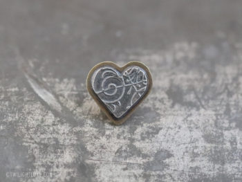 Twilight Luxe | Renewed Hope | Sterling Silver & Brass Hope Heart Pin