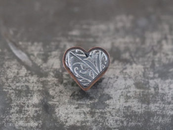 Twilight Luxe | Renewed Hope | Sterling Silver & Copper Hope Heart Pin