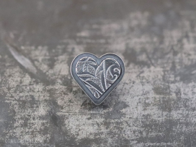 Twilight Luxe | Renewed Hope | Sterling Silver Hope Heart Pin