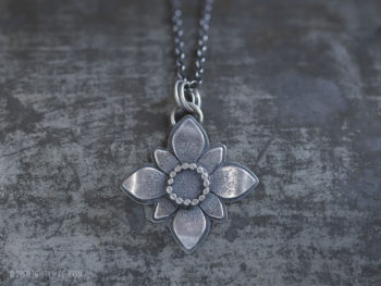 Twilight Luxe | FLORET | Sterling Silver Flower Necklace